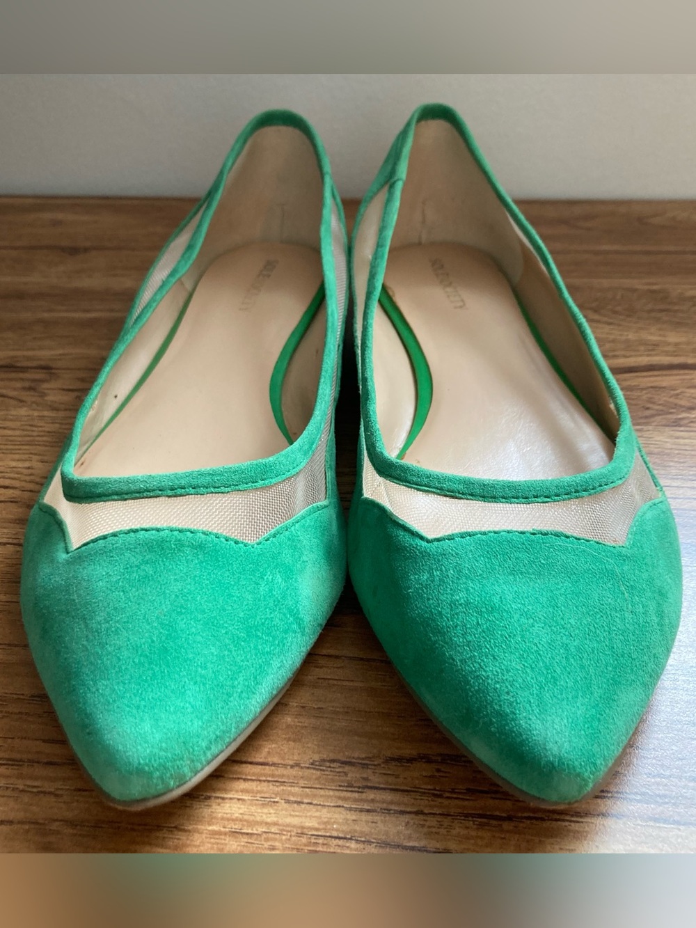 Sole Society Sam Caribbean Green Flats 9.5B